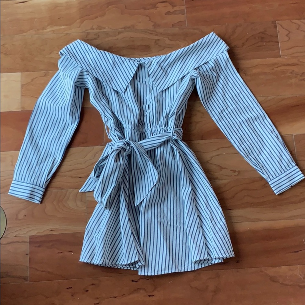 Strapless mini dress